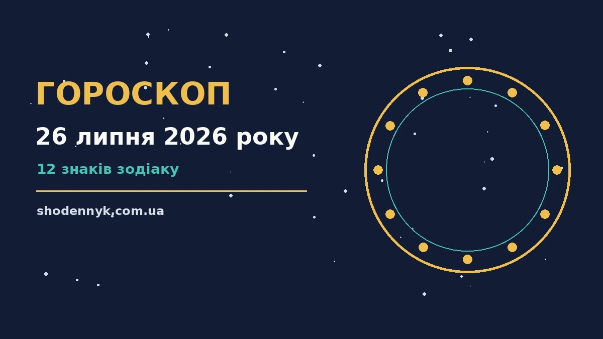 Гороскоп на 26 липня 2026 року: важливі сигнали дня про фінанси та особисте життя