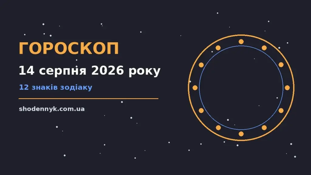 Гороскоп на 14 серпня 2026 року: важливі сигнали дня про фінанси та особисте життя