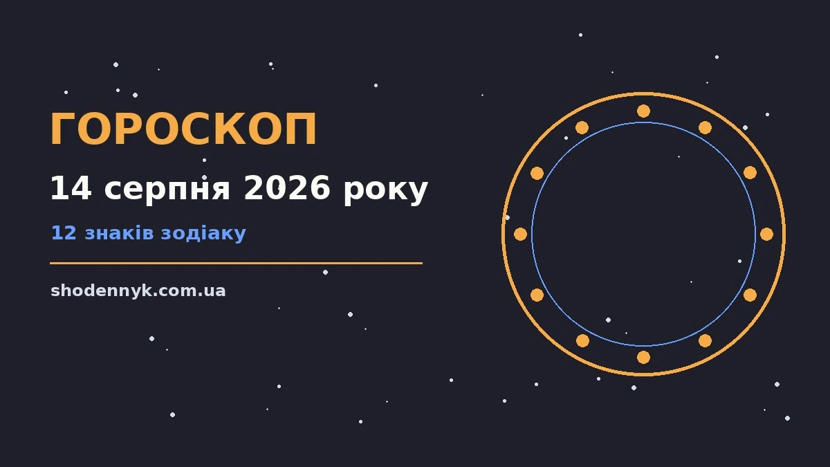 Гороскоп на 14 серпня 2026 року: важливі сигнали дня про фінанси та особисте життя