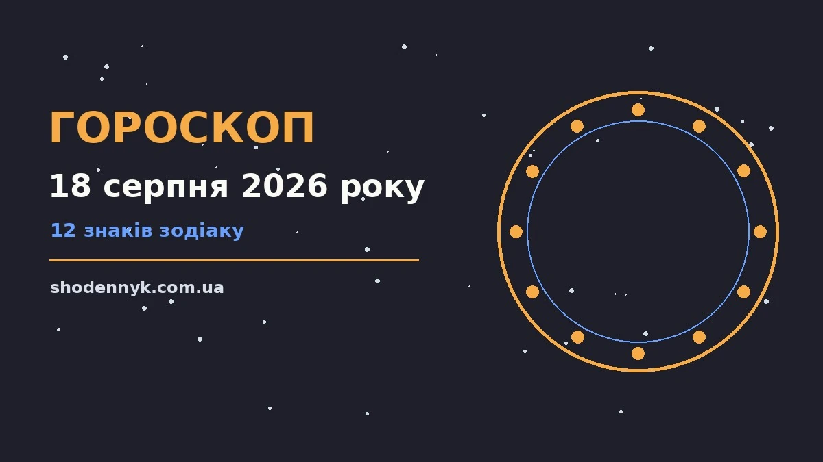 Астрологічний гороскоп на 18 серпня 2026 року: фінанси, кар'єра та переговори