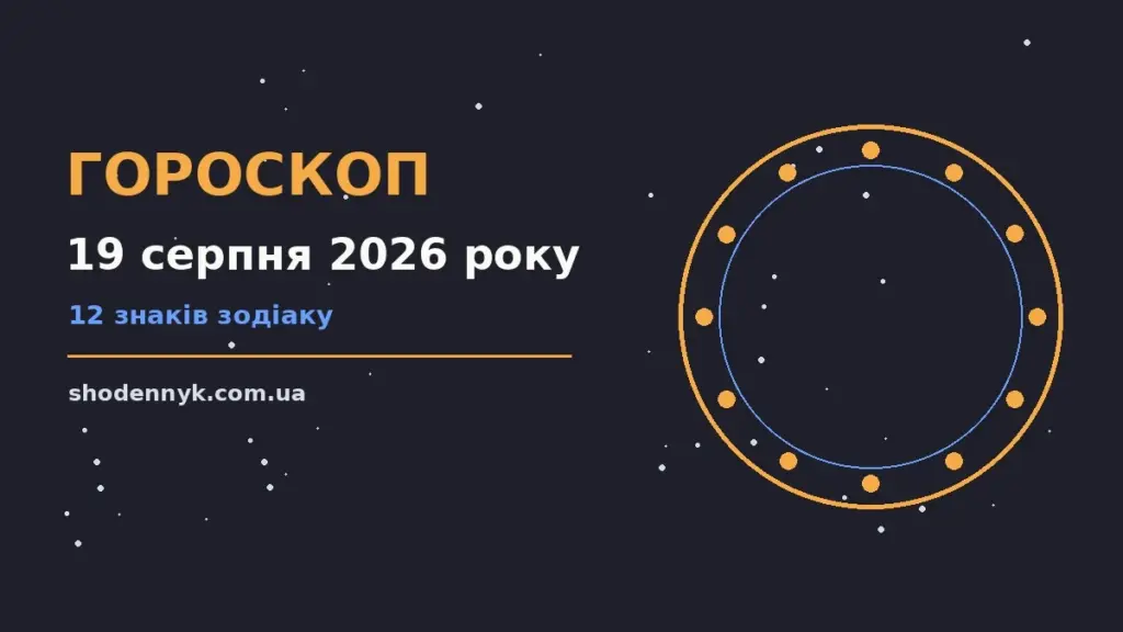 Гороскоп на 19 серпня 2026 року: важливі сигнали дня про фінанси та особисте життя