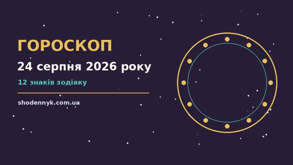 Гороскоп на 24 серпня 2026 року: важливі сигнали дня про фінанси та особисте життя