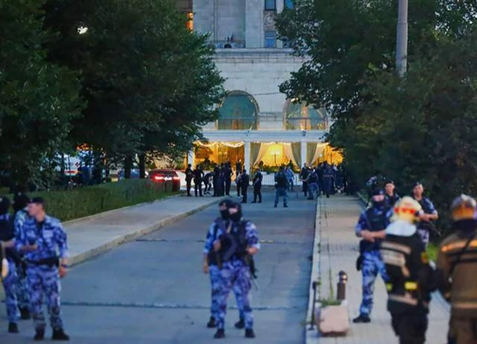 Ресторан Balzi Rossi на Кудринській площі в Москві після вибуху 1 серпня