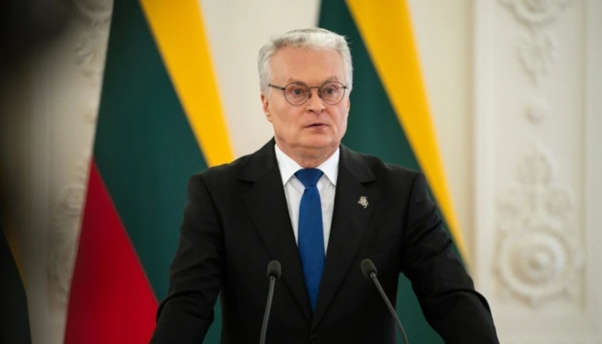 Гітанас Науседа під час спільної пресконференції з головою Європейської ради