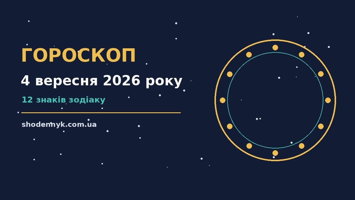 Гороскоп на 4 вересня 2026 року: важливі сигнали дня про фінанси та особисте життя