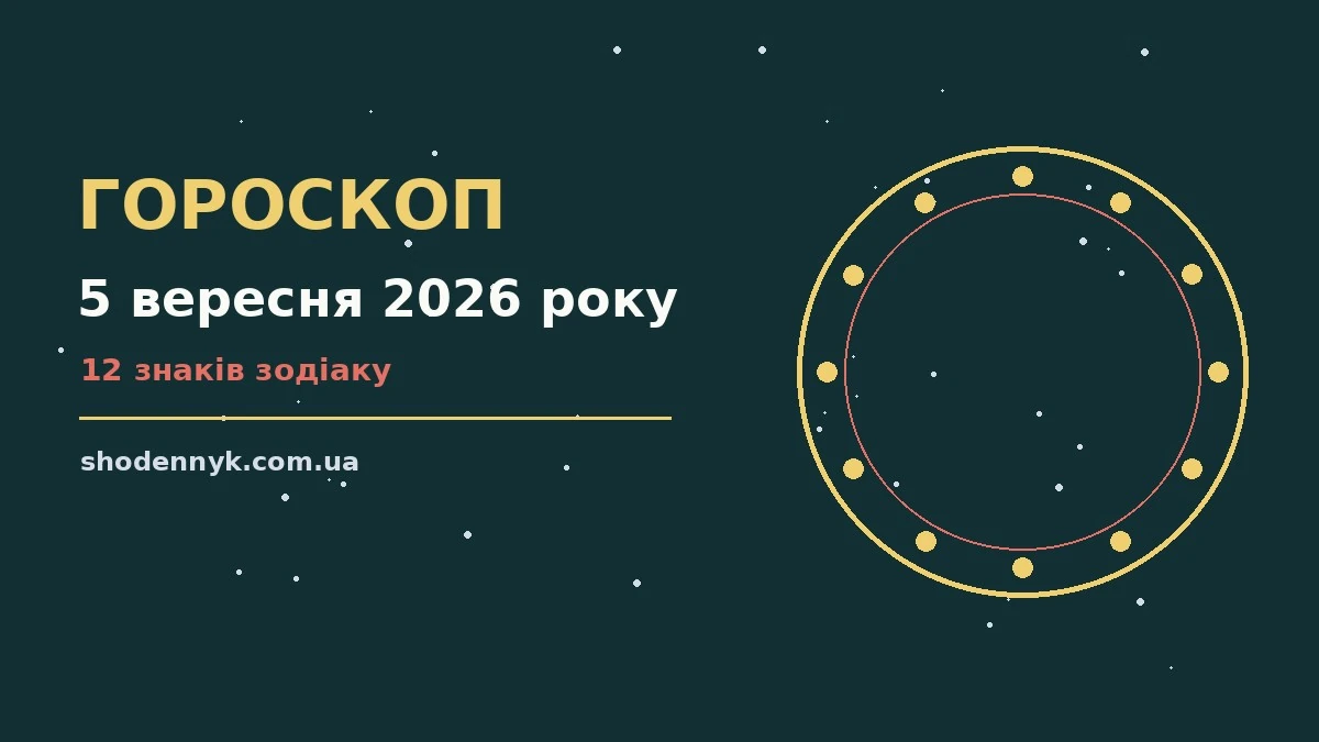 Гороскоп на 5 вересня 2026 року: важливі сигнали дня про фінанси та особисте життя
