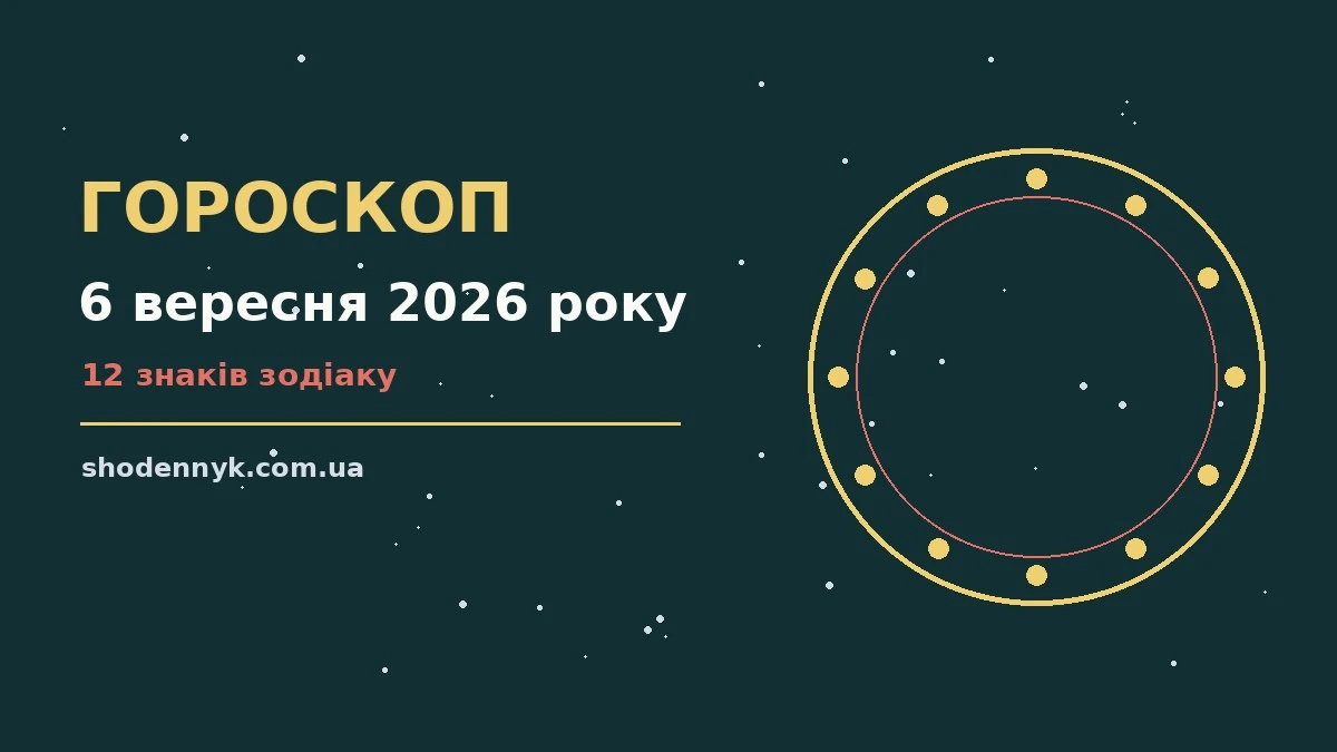 Гороскоп на 6 вересня 2026 року: важливі сигнали дня про фінанси та особисте життя