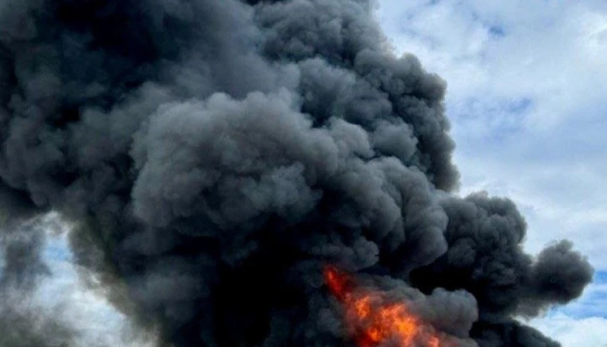 Заграва біля Волгоградського НПЗ після атаки безпілотників 2 жовтня (ілюстративне фото).